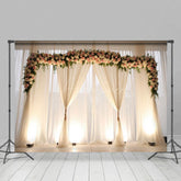 Aperturee - Aperturee Sweet Weddingesq Floral Fresh Light Window Backdrop